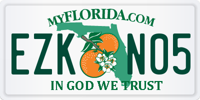 FL license plate EZKN05