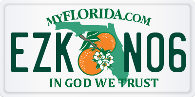 FL license plate EZKN06