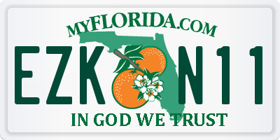 FL license plate EZKN11