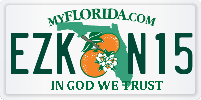 FL license plate EZKN15