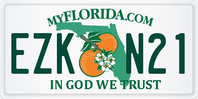 FL license plate EZKN21