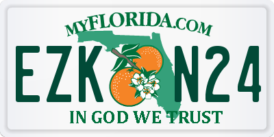 FL license plate EZKN24