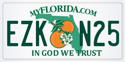 FL license plate EZKN25