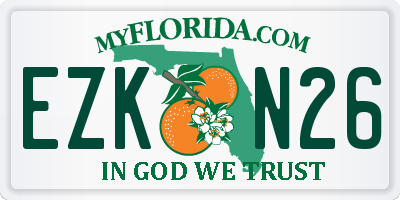 FL license plate EZKN26