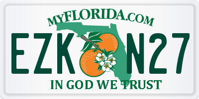 FL license plate EZKN27