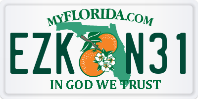 FL license plate EZKN31