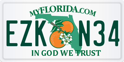 FL license plate EZKN34