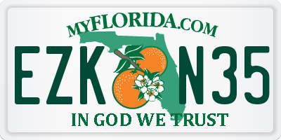 FL license plate EZKN35