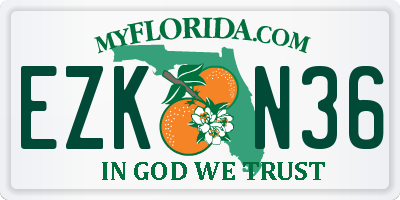 FL license plate EZKN36