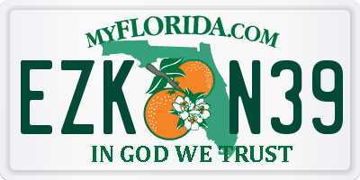 FL license plate EZKN39