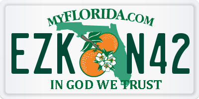 FL license plate EZKN42