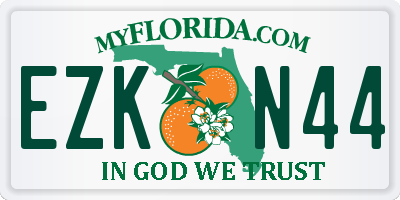 FL license plate EZKN44