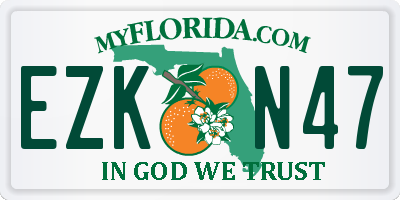 FL license plate EZKN47