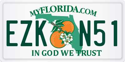 FL license plate EZKN51