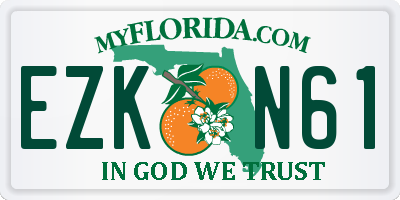 FL license plate EZKN61