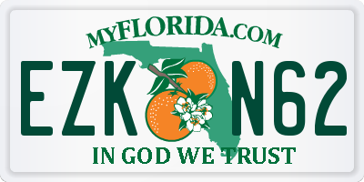 FL license plate EZKN62