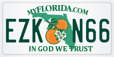 FL license plate EZKN66