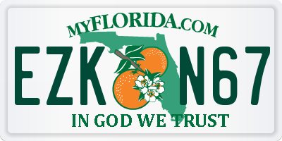 FL license plate EZKN67