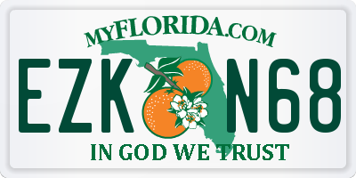 FL license plate EZKN68