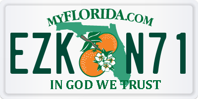 FL license plate EZKN71