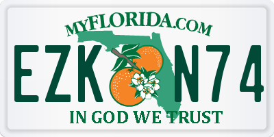 FL license plate EZKN74