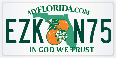 FL license plate EZKN75