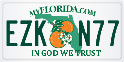 FL license plate EZKN77