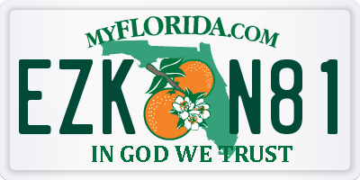 FL license plate EZKN81