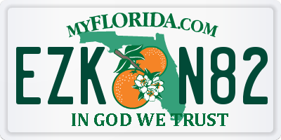 FL license plate EZKN82