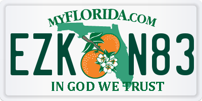 FL license plate EZKN83