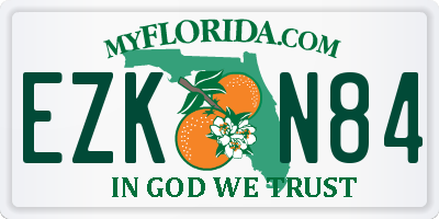 FL license plate EZKN84