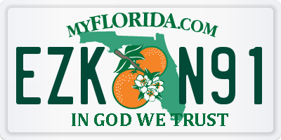 FL license plate EZKN91