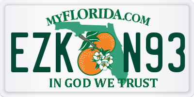 FL license plate EZKN93