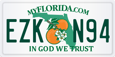 FL license plate EZKN94