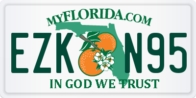 FL license plate EZKN95