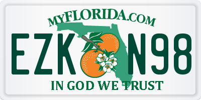 FL license plate EZKN98