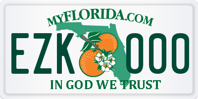 FL license plate EZKO00