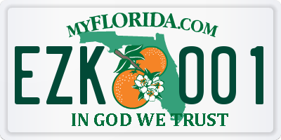 FL license plate EZKO01