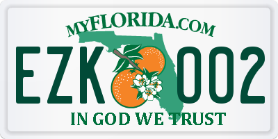 FL license plate EZKO02