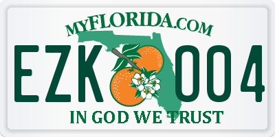 FL license plate EZKO04