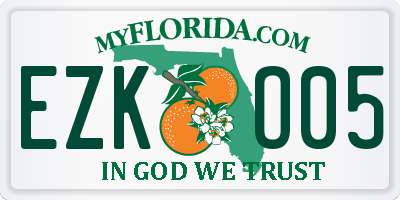 FL license plate EZKO05