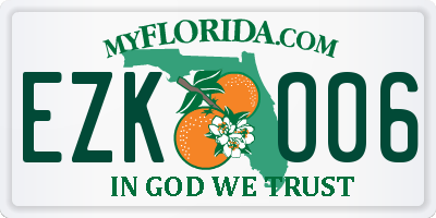 FL license plate EZKO06