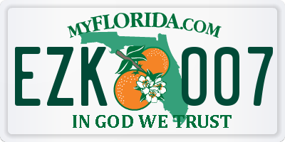 FL license plate EZKO07