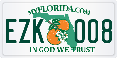 FL license plate EZKO08