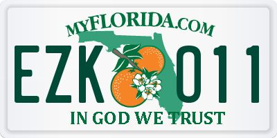 FL license plate EZKO11