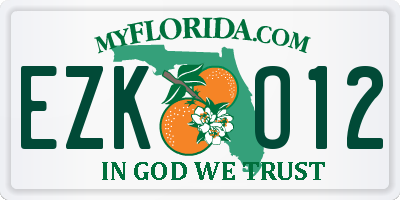 FL license plate EZKO12