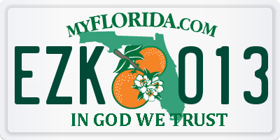 FL license plate EZKO13