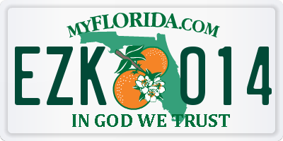 FL license plate EZKO14