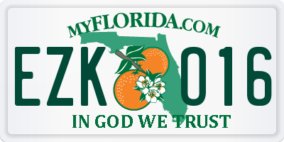 FL license plate EZKO16