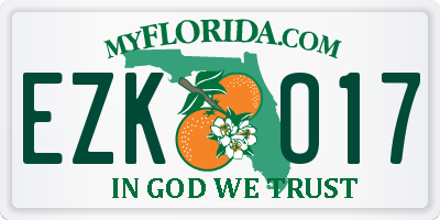 FL license plate EZKO17